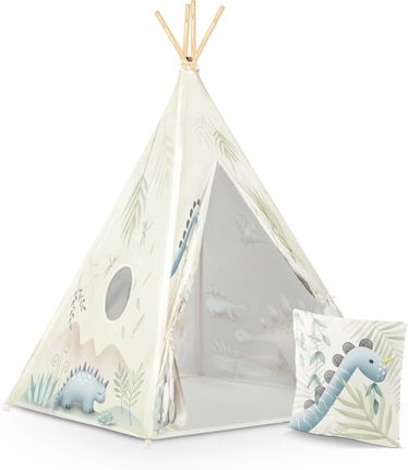 Nukido Tipi Namiot Dla Dzieci Teepee Wigwam Poduszka Stabilizator Dinozaur - zdjęcie 4