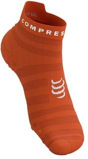 Compressport Skarpetki Do Biegania Proracing Socks V4 Ultralight Run Low Fire/White - zdjęcie 2