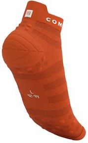 Compressport Skarpetki Do Biegania Proracing Socks V4 Ultralight Run Low Fire/White - zdjęcie 3