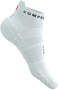 Compressport Skarpetki Do Biegania Krótkie Proracing Socks V4 Run Low White/Black - zdjęcie 3