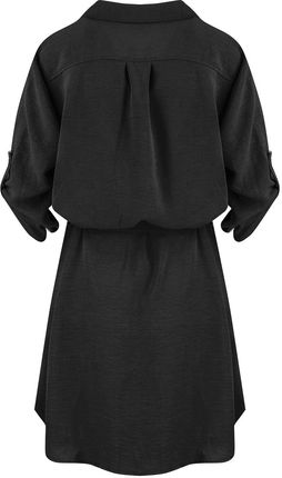 Sukienka szmizjerka basic tunika midi plus size MARIBEL - zdjęcie 3