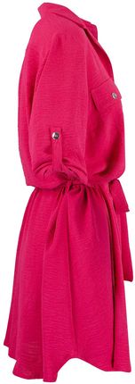 Sukienka szmizjerka basic tunika midi plus size MARIBEL - zdjęcie 3