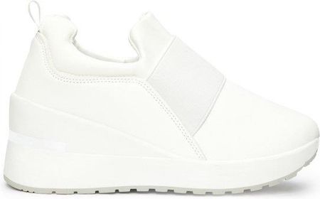 Białe sneakersy damskie na koturnie 40 - zdjęcie 3