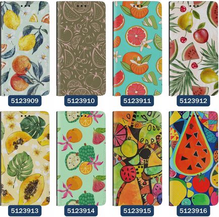 Superetui Etui Z Klapką Do Samsung Galaxy S23 Owoce Jabłko Papaja Kiwi Ananas - zdjęcie 2