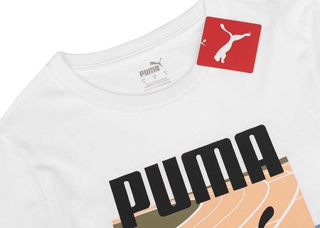 Koszulka męska Puma Graphics Summer Sports Tee II biała 627909 02 - zdjęcie 6
