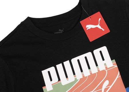 Koszulka męska Puma Graphics Summer Sports Tee II czarna 627909 01 - zdjęcie 3