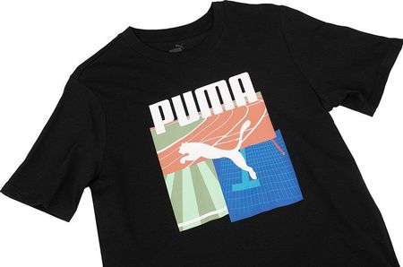 Koszulka męska Puma Graphics Summer Sports Tee II czarna 627909 01 - zdjęcie 2