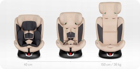 Momi 360 I-Size 0-36Kg Emi Beżowy Isofix Top Tether - zdjęcie 2