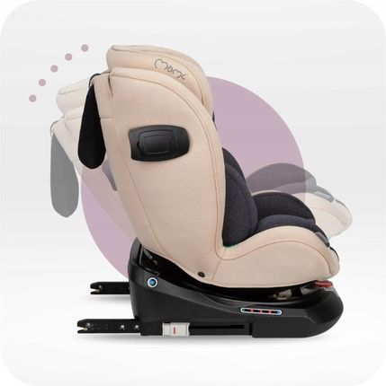 Momi 360 I-Size 0-36Kg Emi Beżowy Isofix Top Tether - zdjęcie 5