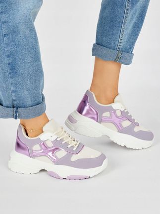 Sneakersy damskie fioletowe 40 - zdjęcie 3