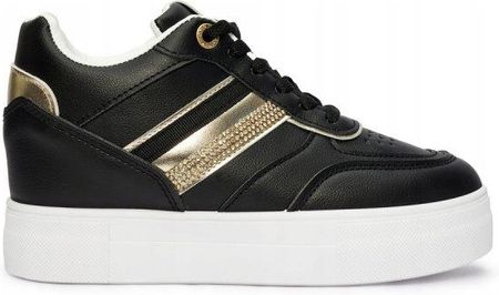 Czarne sneakersy z ukrytą koturną 36 - zdjęcie 2