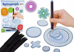 Zdjęcie Leantoys Zestaw Geometryczny Spirograf Kółka Pisaki Modelina 28El. - Strzelce Krajeńskie