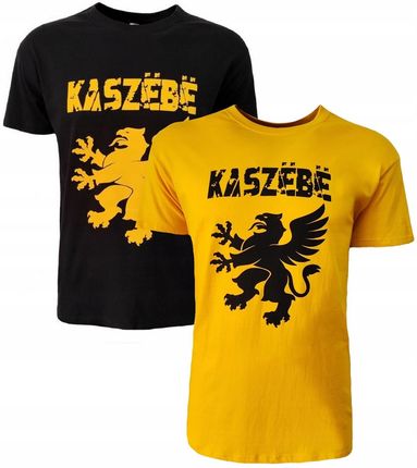 T-shirt męski KASZEBE koszulka bawełna ŻÓŁTA GRYF XXL - zdjęcie 3