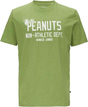 T-shirt męski s.Oliver grafika Peanuts zielony - 3XL - zdjęcie 2