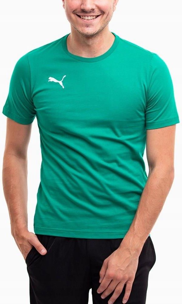 Puma Koszulka Męska Bawełniana T shirt Zielona teamGOAL R xl Ceny i