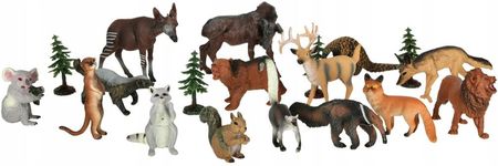 Figurki zwierzęta zoo zestaw do zabawy 19 el. - zdjęcie 2
