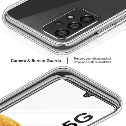 Amazon Etui Transparentne Samsung Galaxy A33 5G Silikonowe 3X Szkło Hartowane - zdjęcie 2