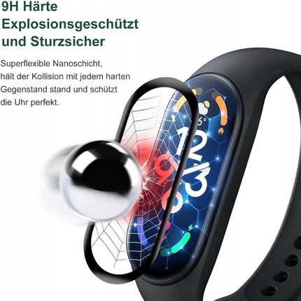 Amazon Etui Folia Na Smartwatch Opaske Xiaomi Mi Band 7 Czarna Ramka 2 Sztuki - zdjęcie 2