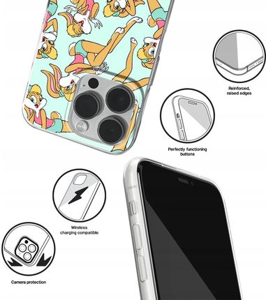 Ert Group Etui Do Apple Iphone 14 Lola 003 Looney Tunes Nadruk Pełny Miętowy - zdjęcie 3