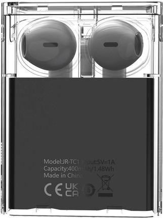 Joyroom Słuchawki Bezprzewodowe Tws Jr Tc1 Icelens Series Ze Światłami Led Czarne - zdjęcie 4