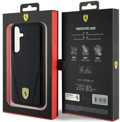 Ferrari Etui Hot Stamp V Lines Magsafe Na Samsung Galaxy S24 Czarne - zdjęcie 6