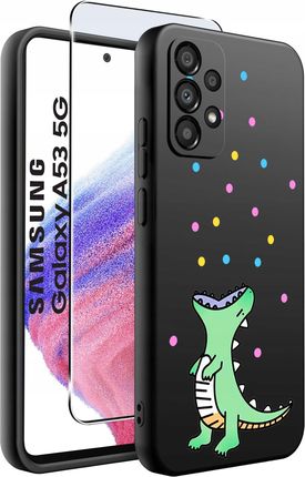 Krainagsm Etui Do Samsung Galaxy A53 5G Silikonowe Matt Case Szkło 9H - zdjęcie 3