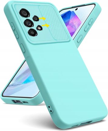 Itel Etui Do Samsung A53 5G Silikonowe Ochrona Aparatu Slide Case Slim Szkło - zdjęcie 5