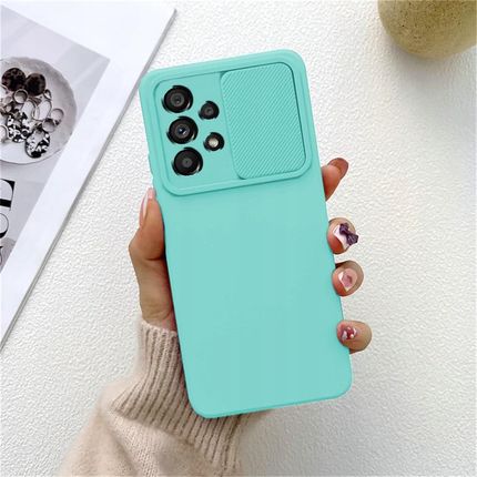 Itel Etui Do Samsung A53 5G Silikonowe Ochrona Aparatu Slide Case Slim Szkło - zdjęcie 6
