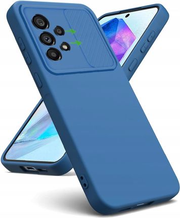 Itel Etui Do Samsung A53 5G Silikonowe Ochrona Aparatu Slide Case Slim Szkło - zdjęcie 3