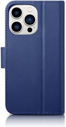 Icarer 2W1 Etui Skórzany Pokrowiec Z Klapką Iphone 14 Pro Anti Rfid Wallet Case Niebieski - zdjęcie 3