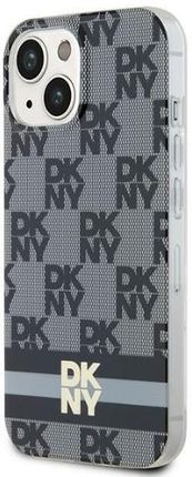 Icableseu Etui Dkny Iml Checkered Mono Pattern Printed Stripes Magsafe Na Iphone 15 Plus 14 Plus Czarne - zdjęcie 5