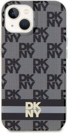 Icableseu Etui Dkny Iml Checkered Mono Pattern Printed Stripes Magsafe Na Iphone 15 Plus 14 Plus Czarne - zdjęcie 6