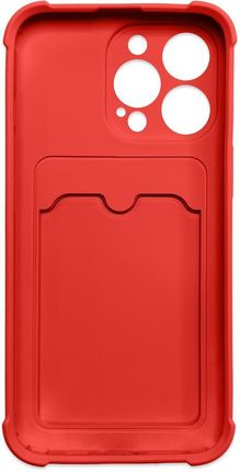 Icableseu Card Armor Case Etui Pokrowiec Do Iphone 11 Pro Portfel Na Kartę Silikonowe Pancerne Etui Air Bag Czerwony - zdjęcie 2