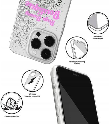 Ert Group Etui Do Apple Iphone 15 Pro Max Lola 011 Looney Tunes Płynny Brokat Srebrny - zdjęcie 4