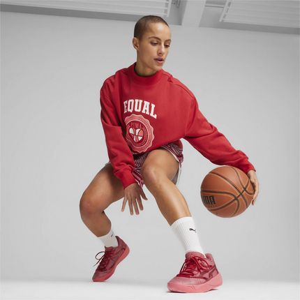 Bluza damska Puma GAME LOVE CREW czerwona 62515901 - zdjęcie 3