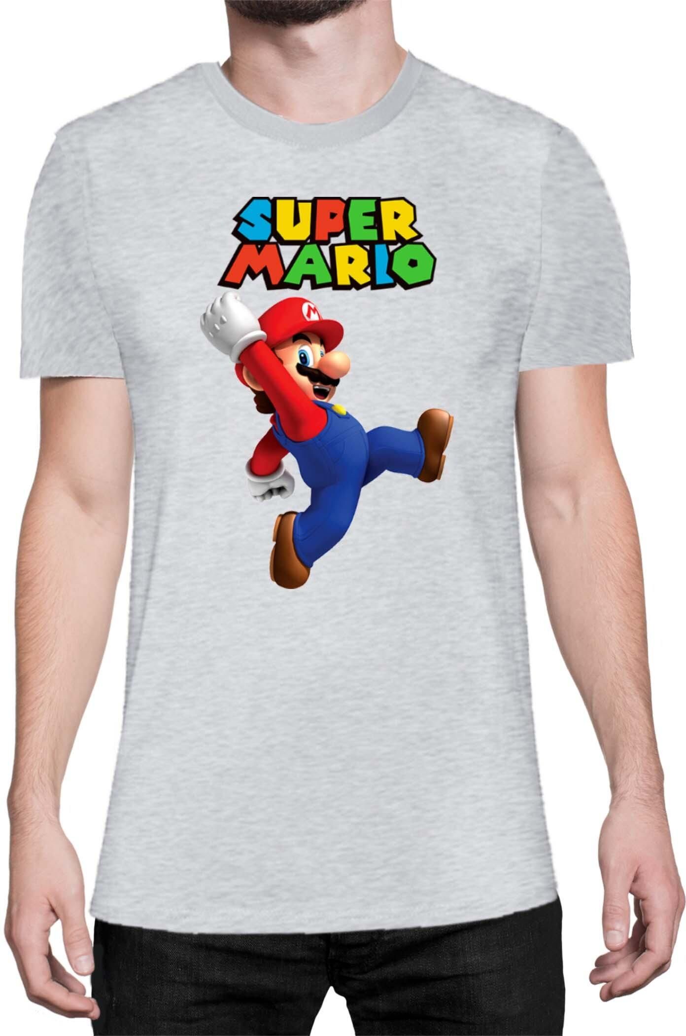 Mario Super Fist Smash męska koszulka Super Mario Bros Luigi Bowser