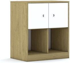 Entelo Regał Blox Base 70 2PP 2F1 706x466x813 korpus dąb/2x front biały wariant 2