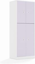 Entelo Regał Blox Colours 70 5P 2F3/2F2 706x466x1869 korpus biały/4x front pastelowy fioletowy
