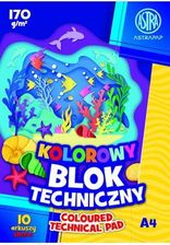Zdjęcie Blok Kolorowy Techniczny Barwiony W Masie A4 170G 10 Ark - Busko-Zdrój