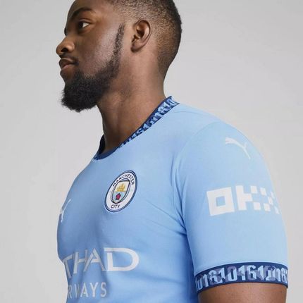 Koszulka męska Puma MCFC HOME JERSEY REPLICA niebieska 77507501 - zdjęcie 4