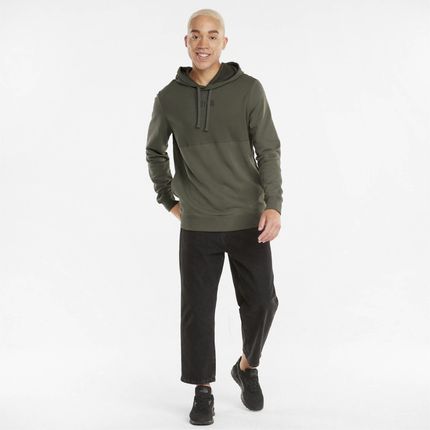 Bluza z kapturem męska Puma MODERN BASICS TR zielona 58934844 - zdjęcie 2