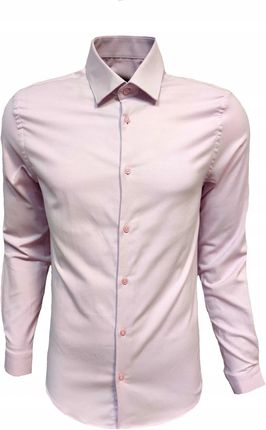 KOSZULA RÓŻOWA gładka slim OXFORD 4XL - zdjęcie 2
