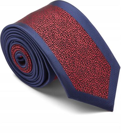 Klasyczny krawat męski elegancki z wykończeniem - zdjęcie 2