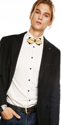 Muszka dwuwarstwowa elegancka mucha męska - zdjęcie 2
