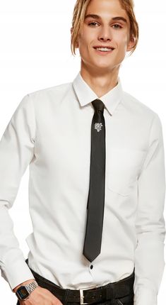 Klasyczny krawat męski typu elegancki - zdjęcie 2