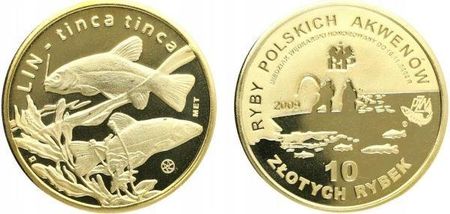 Mk007 10 Złotych Rybek Lin 2009 Mennica Kresowa - zdjęcie 3