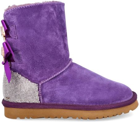 Stylowe śniegowce z kokardkami - SCAVIOLA S-312 FIOLETOWE - zdjęcie 2