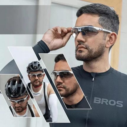 Okulary Rowerowe Rockbros 10002 Polaryzujące Białe - zdjęcie 3