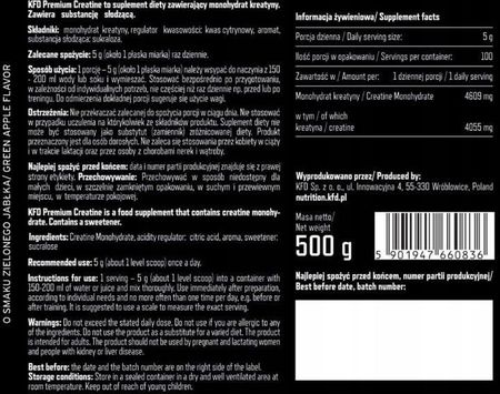 Kfd Creatine Zielone Jabłko 500g - zdjęcie 2