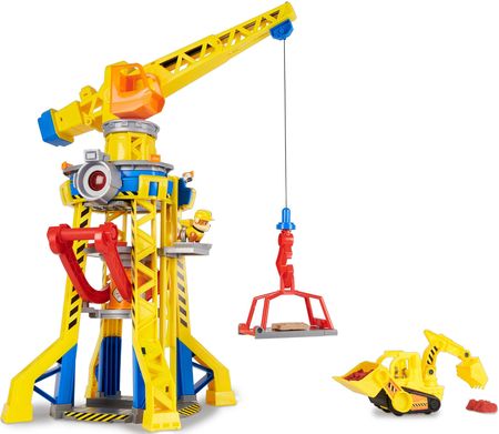 Spin Master Psi Patrol Rubble i jego Ekipa Rubble&Crew Duży zestaw Dźwig 60cm żółty Buldożer z figurką i piaskiem kinetycznym + akcesoria - zdjęcie 2